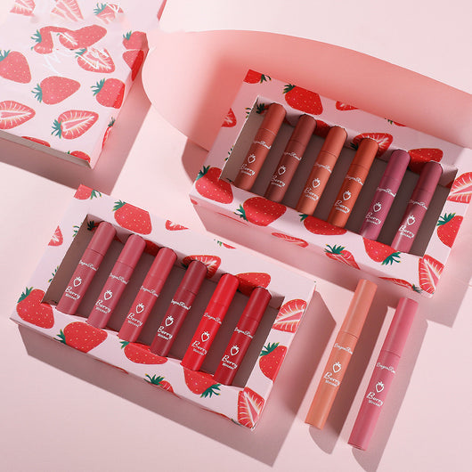 Set de 6 Brillos Labiales Sabor Fresa con Fórmula Antiadherente - Image 8