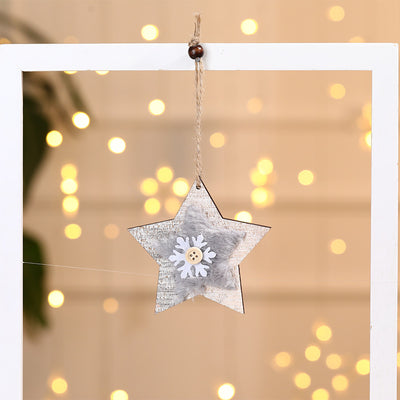 Adorno Navideño de Madera con Peluche - Colgante Decorativo - Image 7