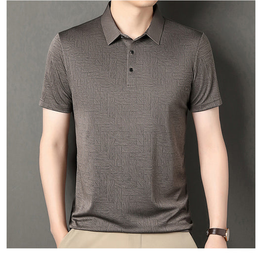 Camiseta Fresca de Seda de Hielo con Estampado Moderno para Hombre - Image 28