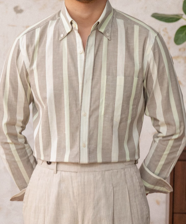 Camisa Ejecutiva Transpirable con Cuello Italiano y Botones Ocultos - Image 13