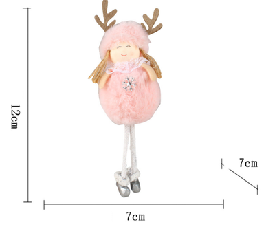 Ángel Navideño Colgante con Piernas Largas de Peluche - Image 8