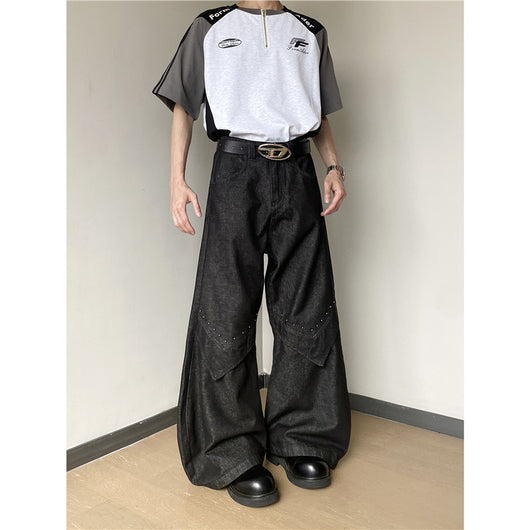 Jeans Estilo Americano con Remaches Machete para Hombre - Image 6