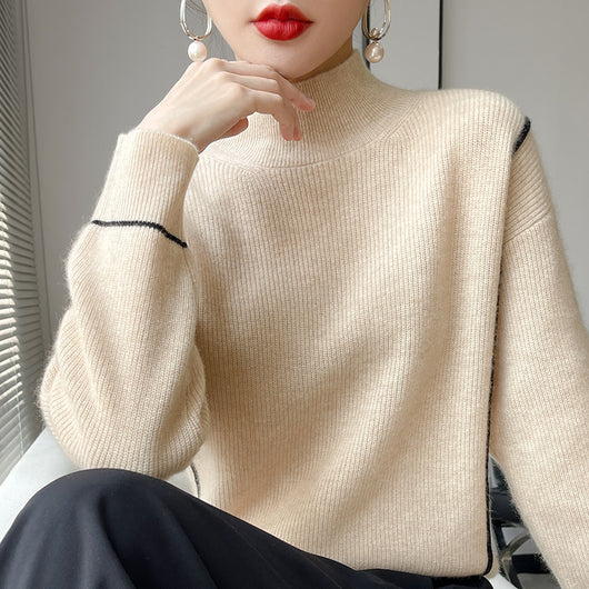 Suéter de Lana Pura para Mujer - Corte Holgado y Versátil - Image 7