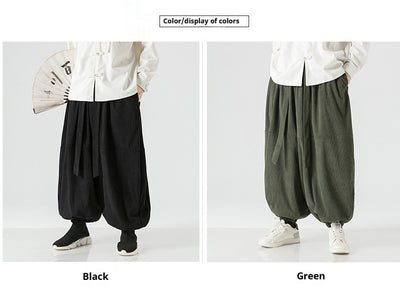 Pantalones Harem Sueltos para Hombre con Puños Elásticos - Image 7