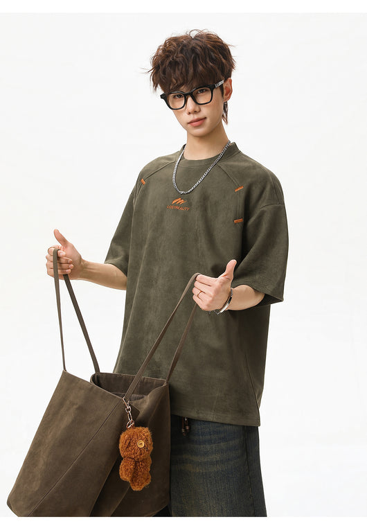 Playera Estructurada de Manga Corta con Textura Combinada para Hombre - Image 13