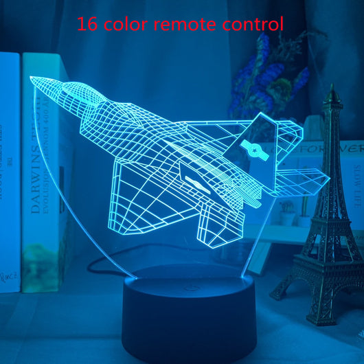 Lámpara 3D Holográfica Avión Personalizada - Luz Nocturna LED para Niños - Image 23