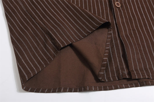 Camisa de Manga Corta con Rayas Verticales para Hombre - Image 5