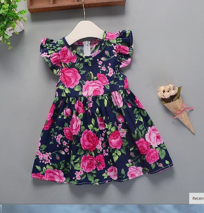 Vestido Infantil Algodón Floral Estampado para Verano - Image 8