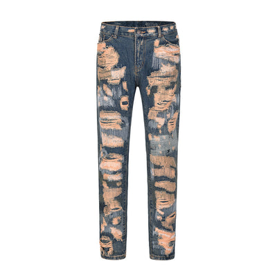 Pantalones Vaqueros con Parche Bordado God Cow Destroyed