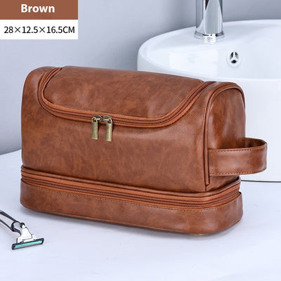 Bolsa de Aseo Ejecutiva en Cuero - Organizador de Viaje Profesional con Gancho - Image 6