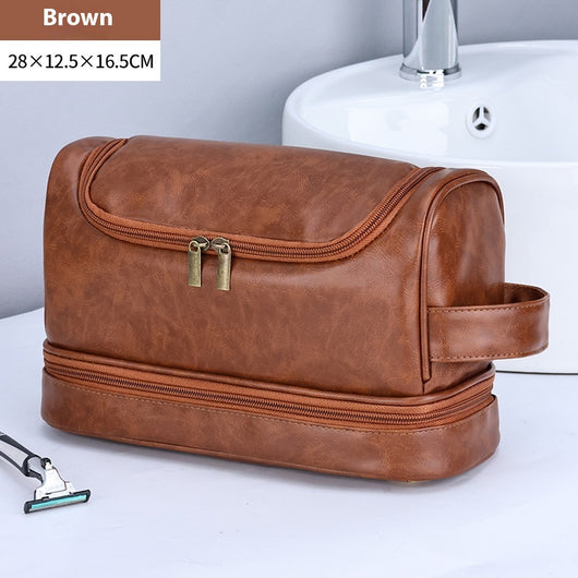 Bolsa de Aseo Ejecutiva en Cuero - Organizador de Viaje Profesional con Gancho - Image 6