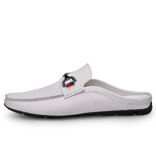 Pantuflas Hombre Cuero Casual - Mocasines Cómodos Sin Cordones - Image 27