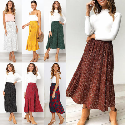 Falda Larga Plisada con Bolsillos para Mujer - Image 8