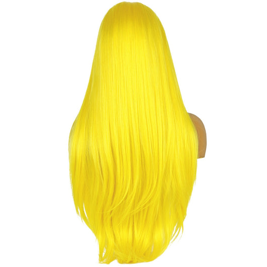 Turbante de Seda Amarillo Resistente al Calor para Mujer - Image 3
