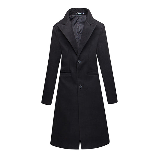 Abrigo Tipo Trench Coat de Lana Extralargo