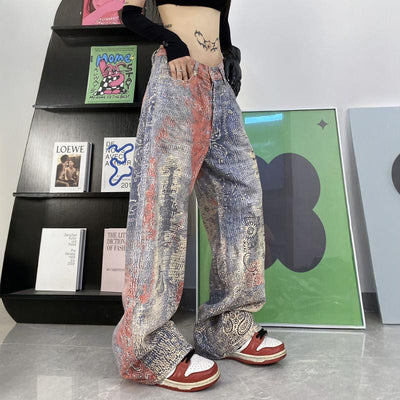 Pantalones Rectos con Estampado Digital para Mujer - Image 3