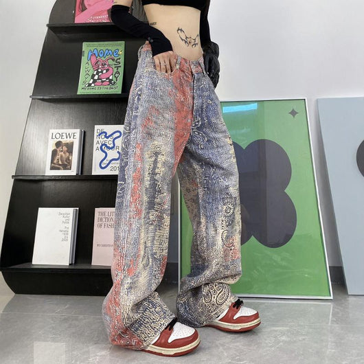 Pantalones Rectos con Estampado Digital para Mujer - Image 3