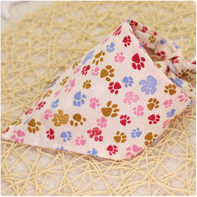 Pañuelo Triangular de Algodón con Encaje y Estampado Infantil - Image 5