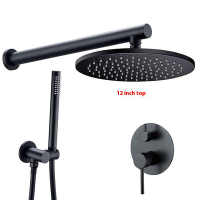 Conjunto de Ducha Empotrada Negra con Control de Temperatura - Image 8