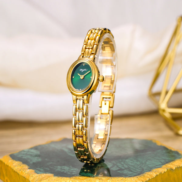 Reloj Vintage Ovalado Mini para Mujer - Resistente al Agua con Cuarzo