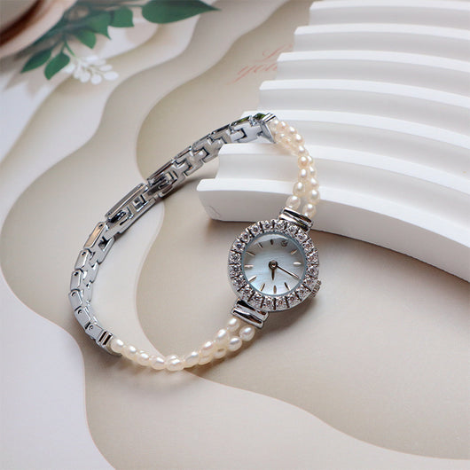 Reloj Pulsera de Perlas Agua Dulce 6A Natural - Diseño Versátil de Alta Gama - Image 3