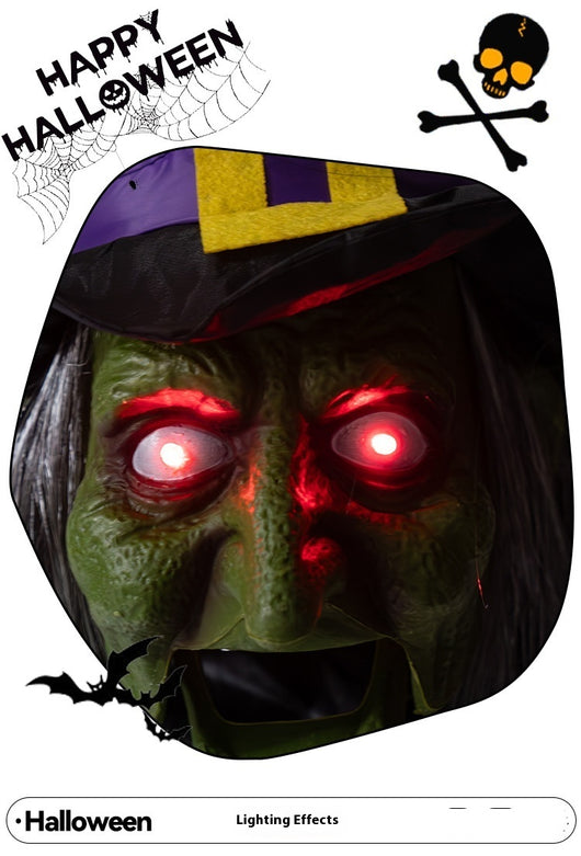 Placa Decorativa Bruja Halloween con Activación por Voz e Inducción Inteligente - Image 10