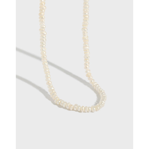 Collar de Perlas Barrocas Cultivadas en Agua Dulce Plata 925 para Mujer