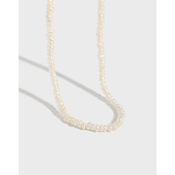 Collar de Perlas Barrocas Cultivadas en Agua Dulce Plata 925 para Mujer