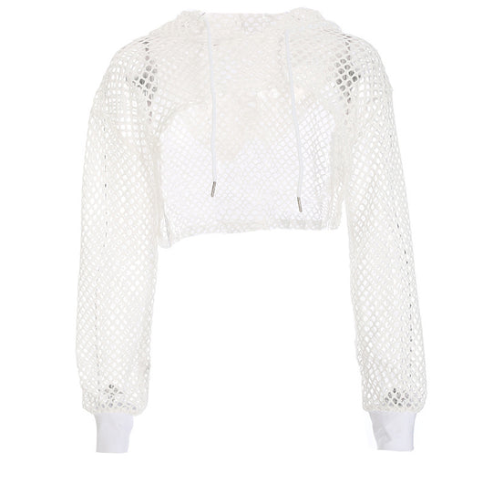 Blusa Transpirable con Encaje Calado y Protección Solar para Mujer - Image 4