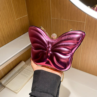 Bolsa Crossbody de Cadena con Mariposas para Mujer - Image 3