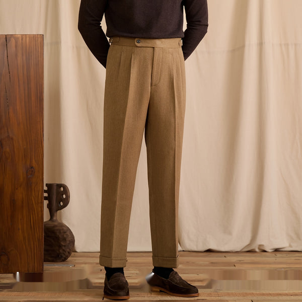 Pantalones Rectos Italianos de Cintura Alta - Estilo Casual Versátil