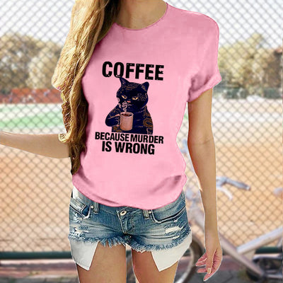 Playera Gráfica Gatos Adorables Cuello Redondo Manga Corta - Image 9