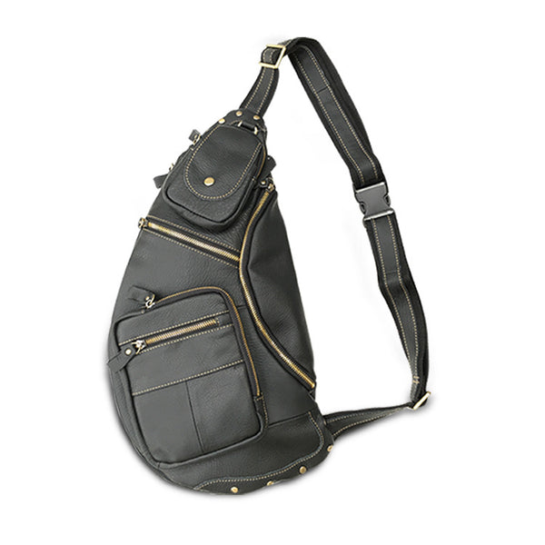 Bolsa Mensajero de Cuero Genuino Estilo Retro con Gran Capacidad para Hombre - Image 6