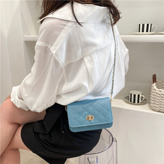 Bolso Mensajero Cadena de Perlas con Diseño Romboidal - Image 2
