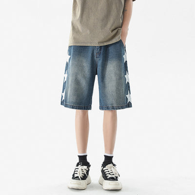 Jeans Vintage para Hombre con Parches de Estrella - Image 2