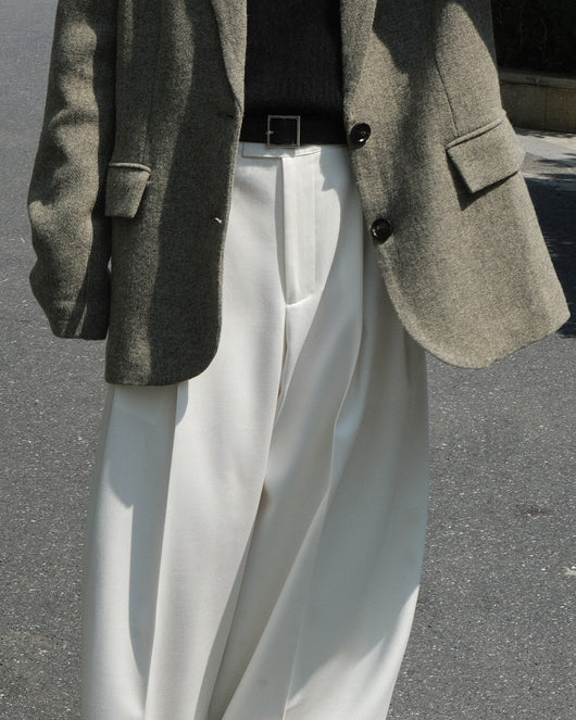 Pantalón de Traje Mujer con Pliegues 3D y Corte Holgado Elegante - Image 21