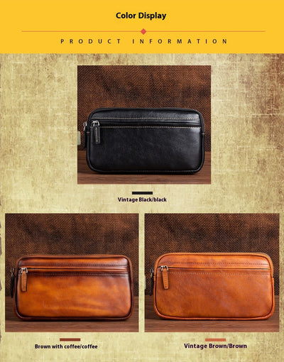 Billetera Vertical de Cuero Genuino Primera Capa Diseño Cuadrado para Hombre - Image 10