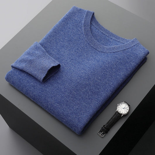 Suéter de Cuello Redondo 100% Cashmere para Hombre - Otoño e Invierno - Image 10