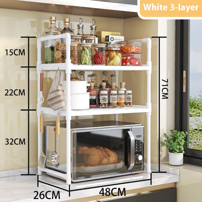 Organizador Microondas Doble Nivel con Estantería para Especias - Image 8