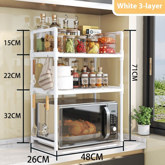 Organizador Microondas Doble Nivel con Estantería para Especias - Image 8