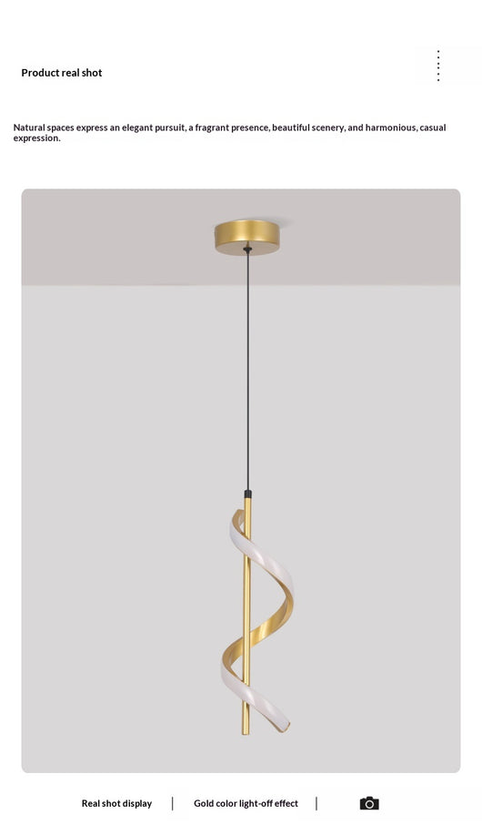 Lámpara Espiral Moderna para Comedor y Dormitorio - Image 21