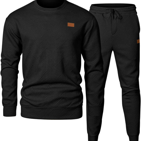 Conjunto de Suéter Jacquard Cuello Redondo para Hombre