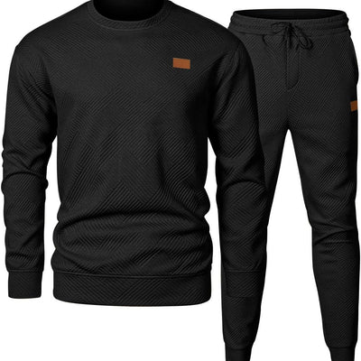 Conjunto de Suéter Jacquard Cuello Redondo para Hombre