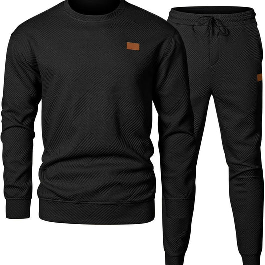 Conjunto de Suéter Jacquard Cuello Redondo para Hombre