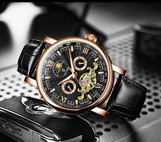 Reloj Mecánico Elegante de Esfera Grande con Calendario - Image 6