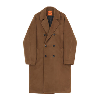 Abrigo Largo Suelto de Lana Estilo Coreano para Hombre - Image 14