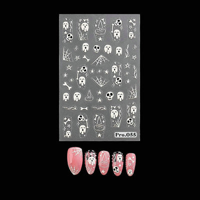 Decoraciones de Uñas Adhesivas Fantasma, Calavera y Telaraña - Image 13