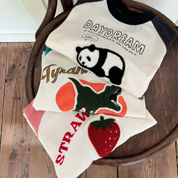 Camiseta Infantil de Manga Larga en Algodón para Primavera y Otoño