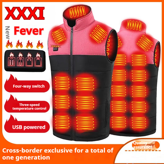 Chaleco Térmico Inteligente con 4 Zonas de Calor Independientes - Cuello V - Image 5