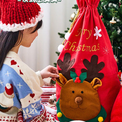 Bolsas de Regalo Navideñas Grandes del Papá Noel para Sorpresas de Nochebuena - Image 3
